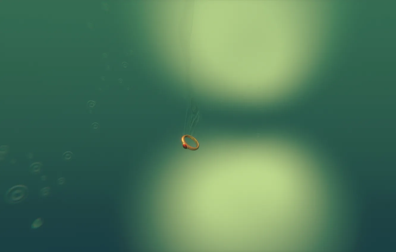 Фото обои вода, минимализм, кольцо, water, ring, Blender3d