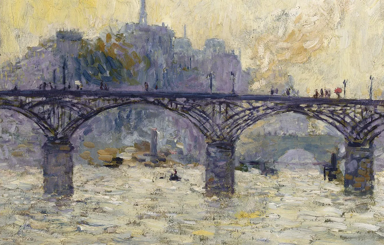 Фото обои Париж, масло, холст, Мост Искусств, Кес ван Донген, 1901-1903