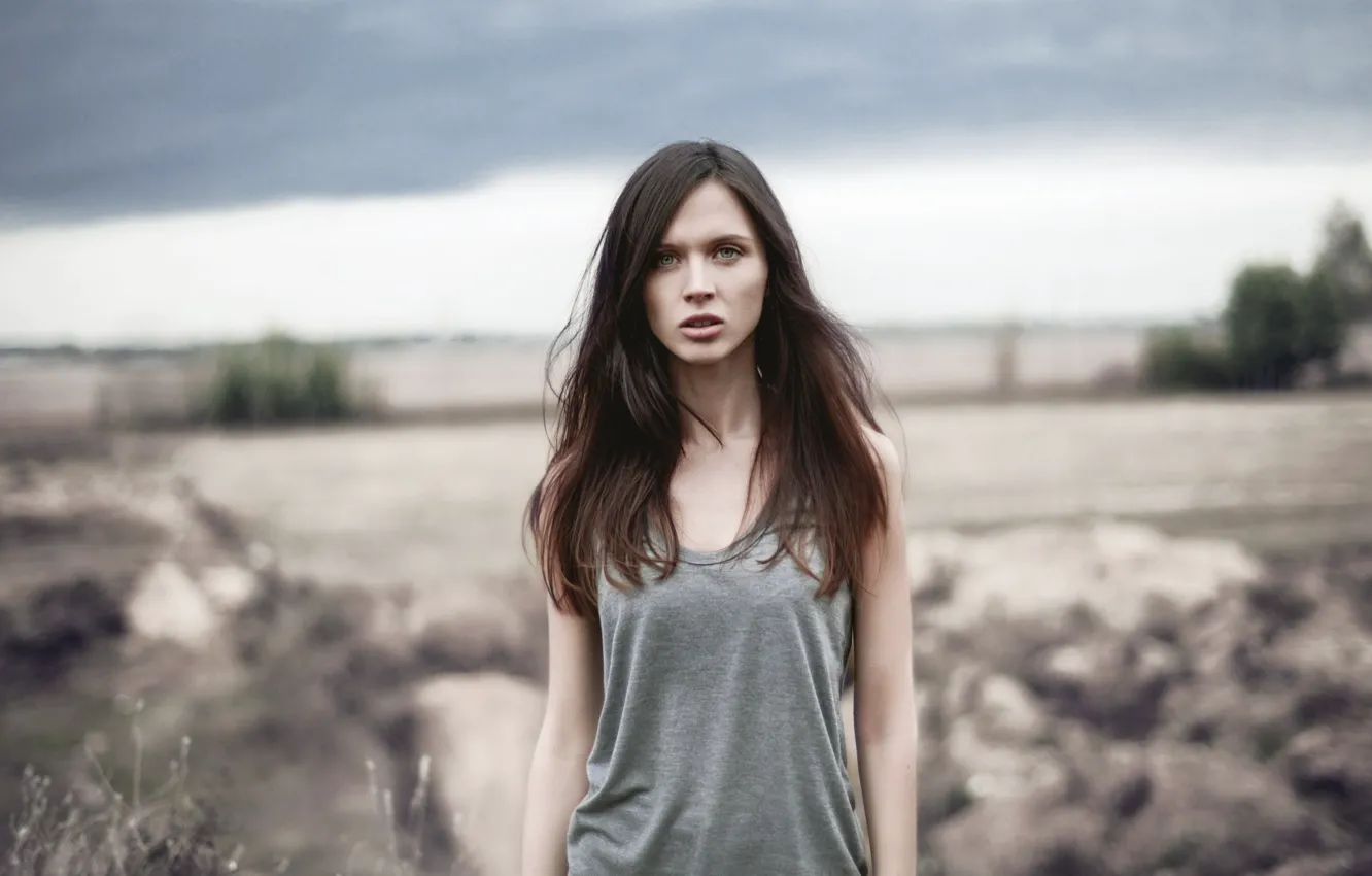 Фото обои взгляд, девушка, girl, Наташа Шелягина