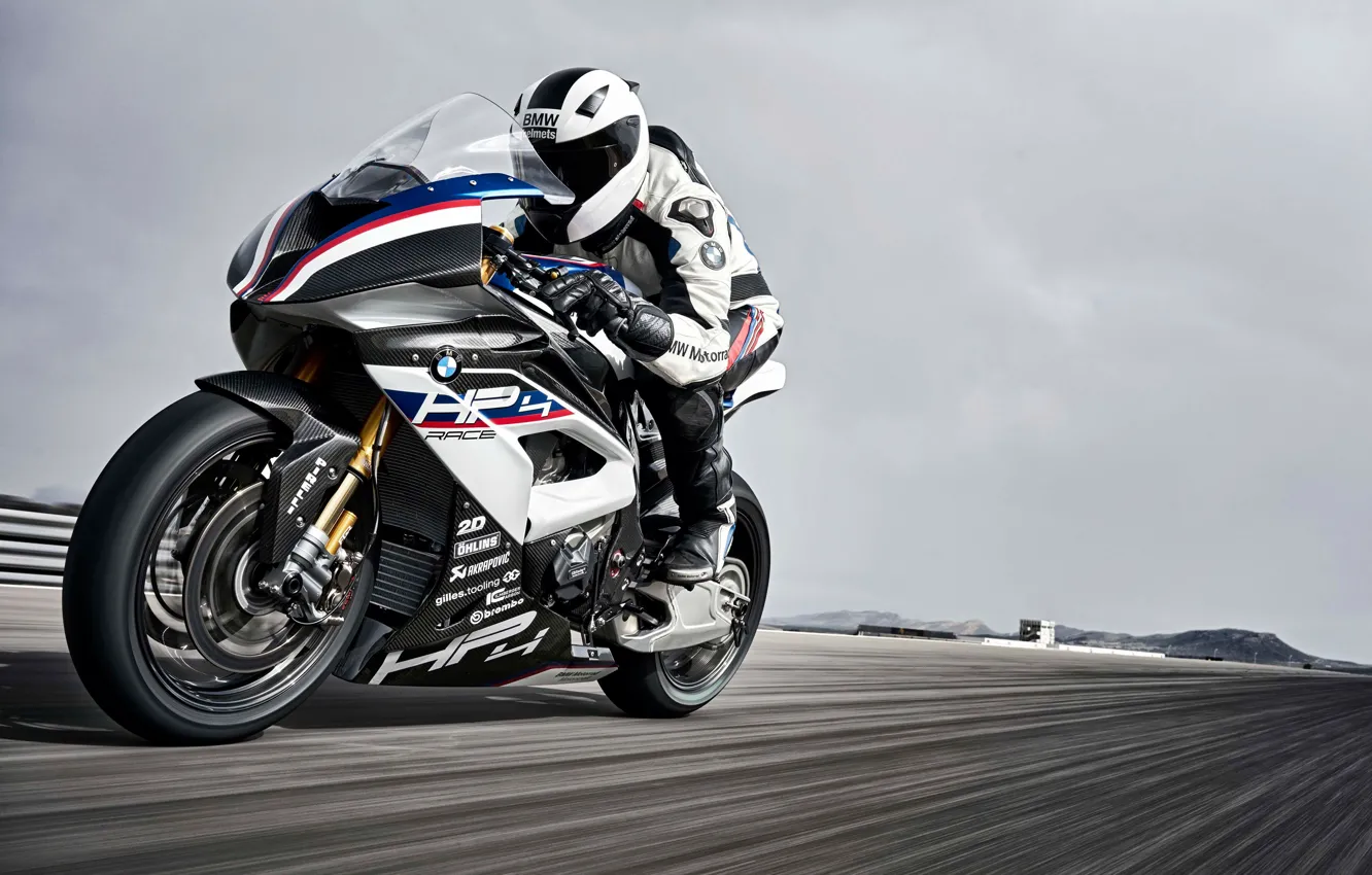 Фото обои BMW, 2017, HP4, Race Bike