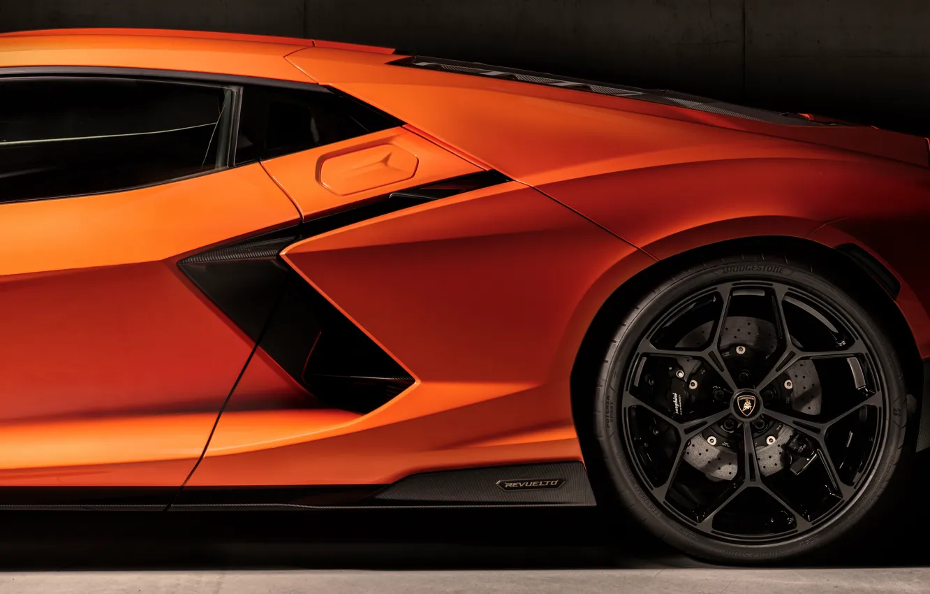 Фото обои Lamborghini, supercar, lines, orange, disign, beauiful, Revuelto, Lamborghini Revuelto