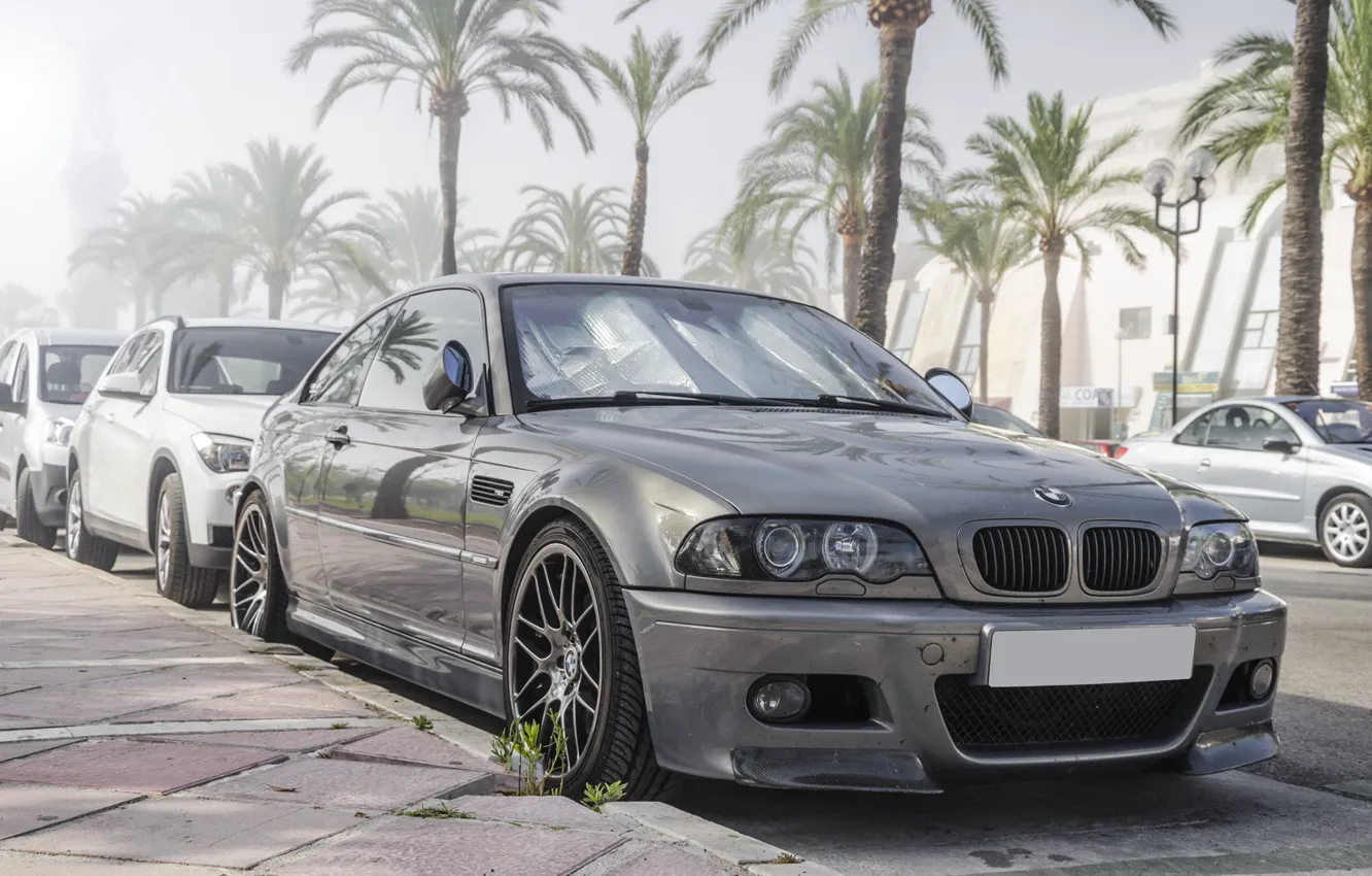 Фото обои бмв, BMW, серая, grey, E46