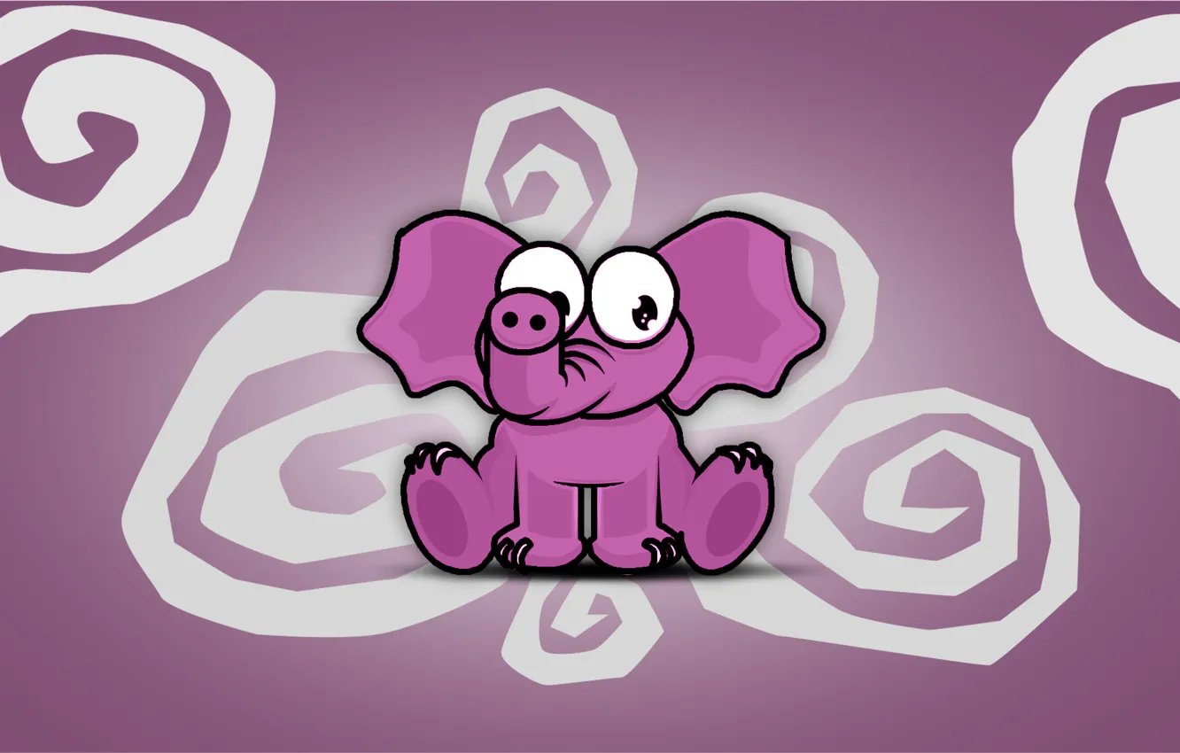 Фото обои спираль, Розовый, Слон, Spirale, Elefant, rosa