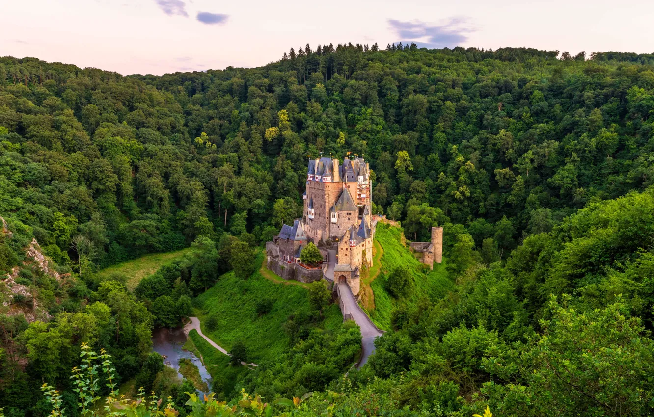 Фото обои Германия, замок Эльц, земля Рейнланд-Пфальц