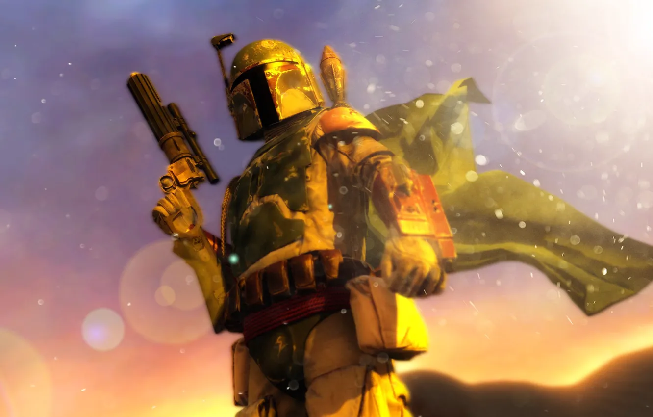 Фото обои Star Wars, bounty, hunter, Boba Fett, mandalorian