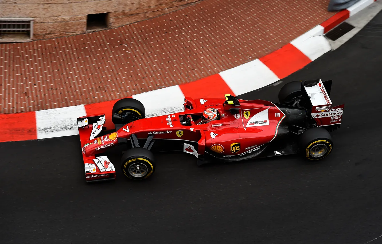 Фото обои Ferrari, Formula 1, Kimi Raikkonen, Monte Carlo, 2014, F14T