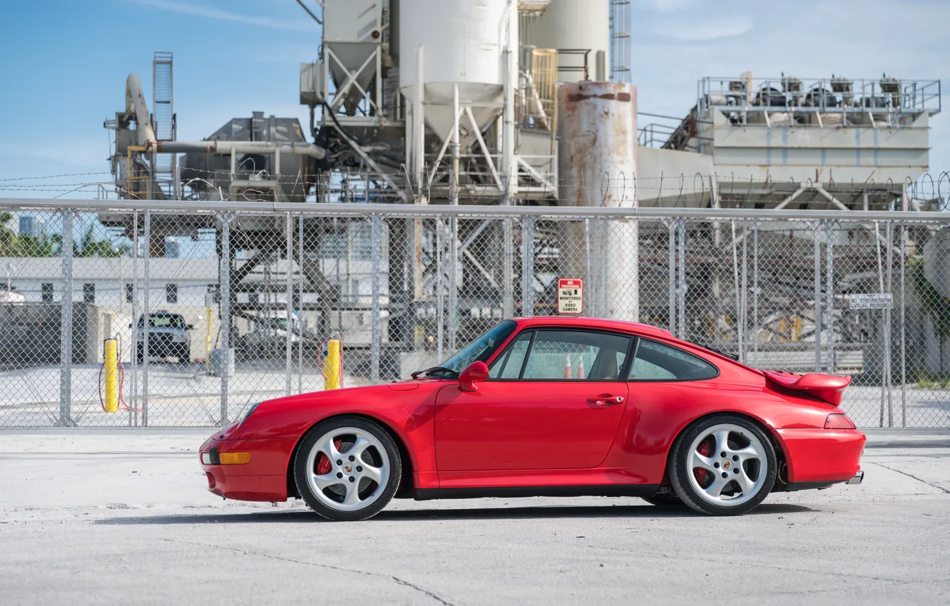 Фото обои Red, Porsche 911, Germany, Turbo, 993, Sportcar