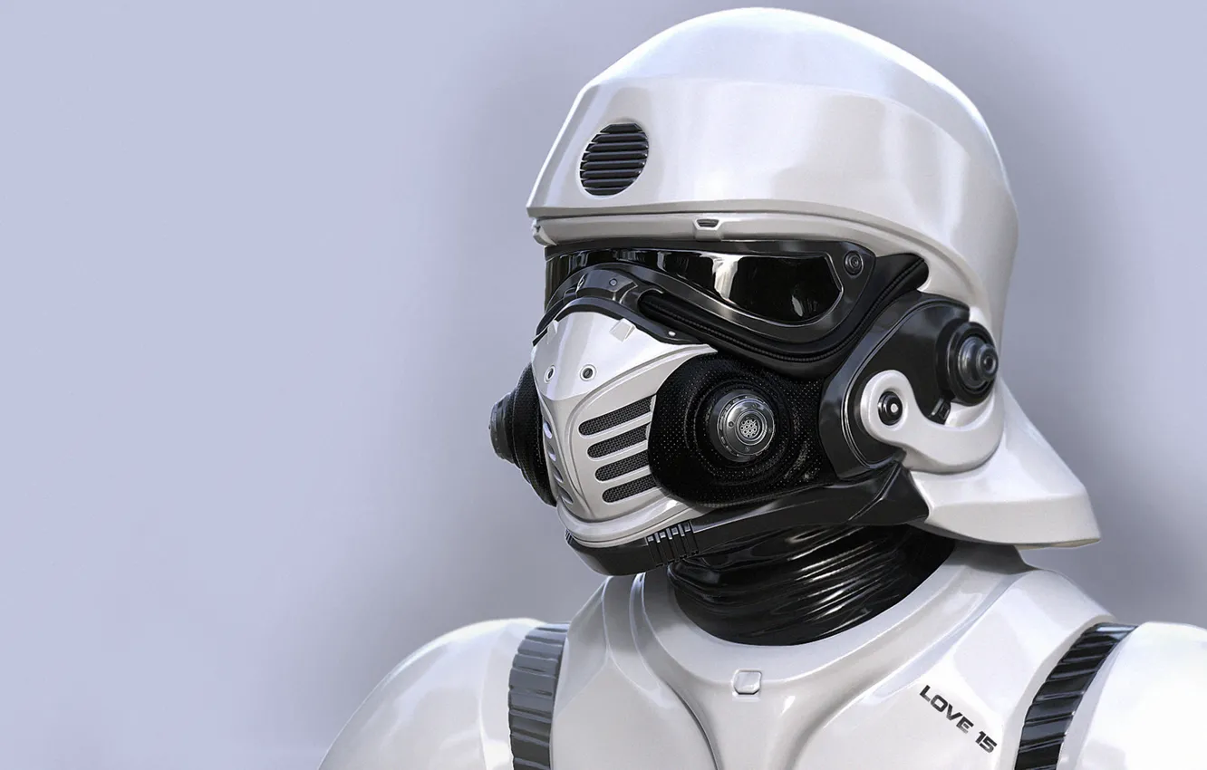Фото обои фантастика, арт, солдат, шлем, star wars