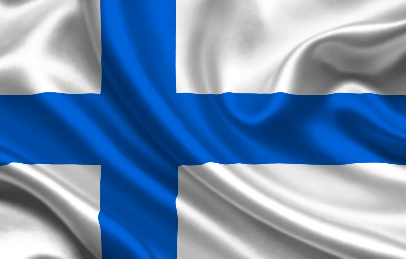 Фото обои Флаг, Текстура, Финляндия, Flag, Finland, Suomi, Финляндская Республика, Суоми