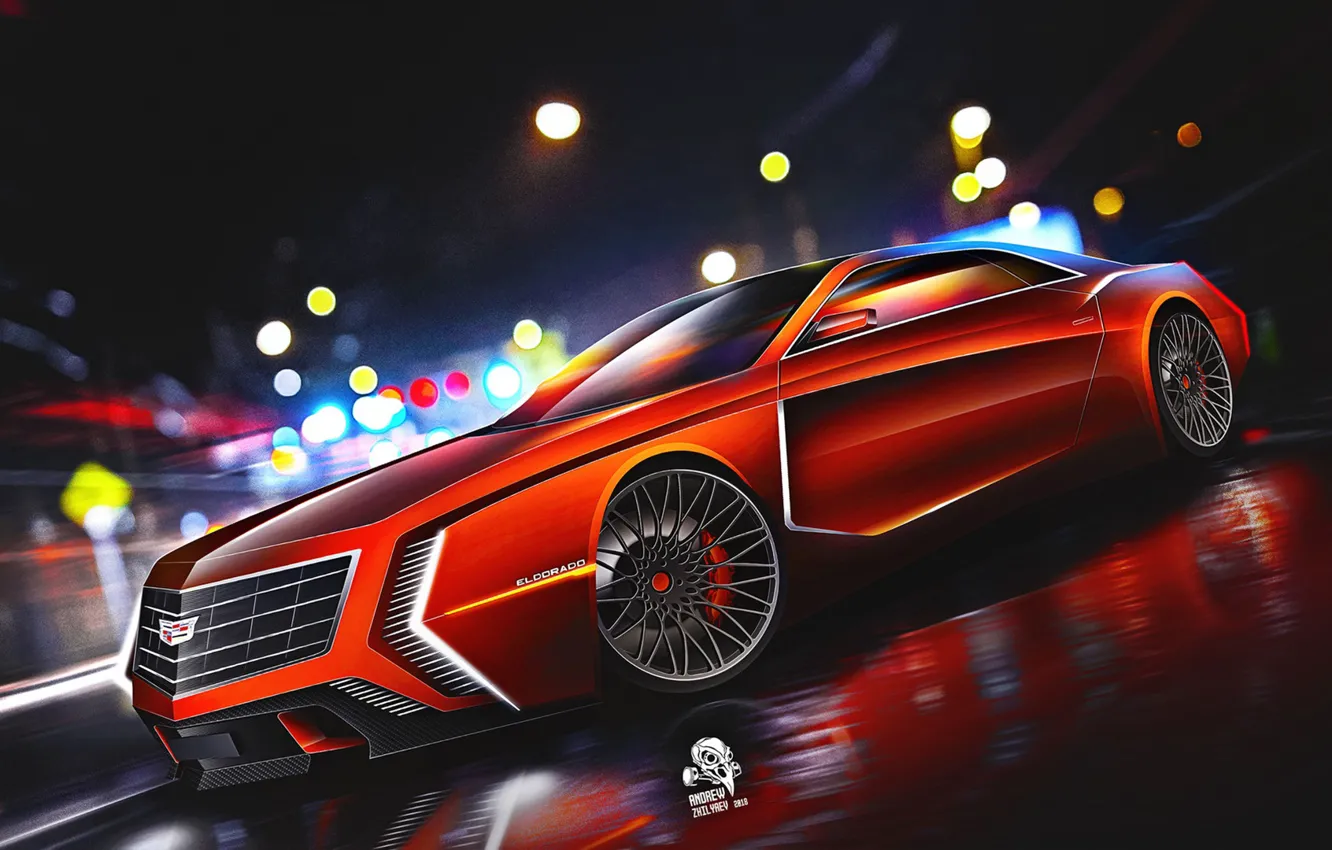 Фото обои Eldorado, Cadillac, Авто, Машина, Арт, Art, Concept Art, Vehicles