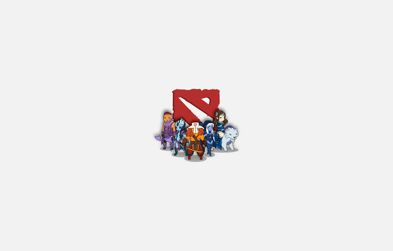 Фото обои минимализм, маг, dota, джаггер, ranger, дроу, spirit, дота
