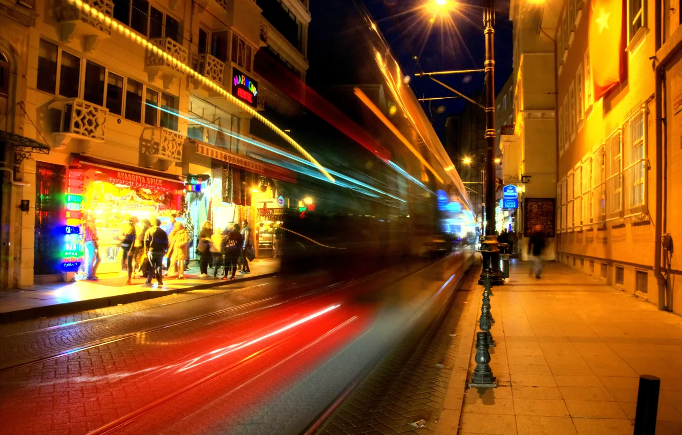Фото обои ночь, выдержка, Стамбул, Турция, night, Istanbul