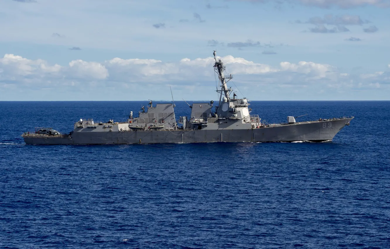 Фото обои эскадренный, миноносец, 39-й, USS Mustin, DDG 89