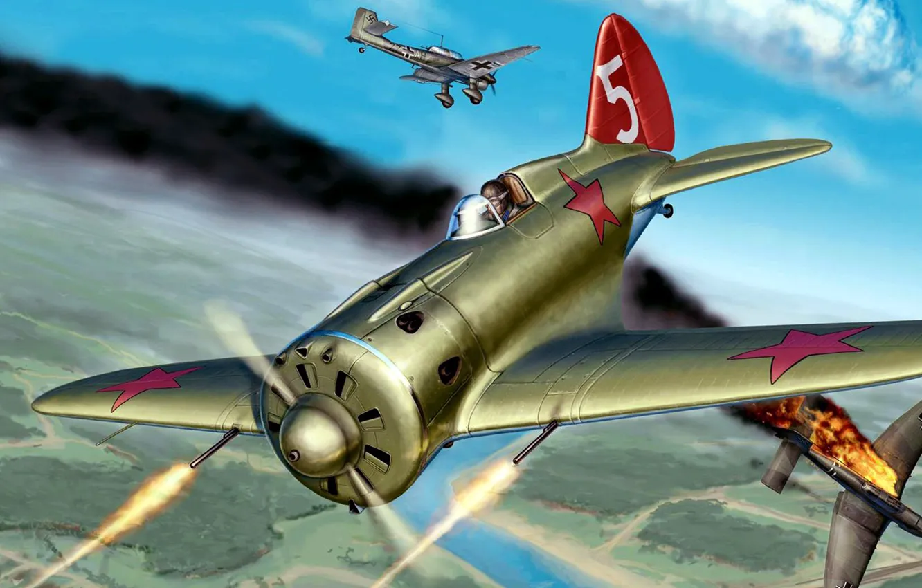 Фото обои игра, авиасимулятор, Ил-2, Штурмовик, ju-87, и-16, 1C: Maddox Games