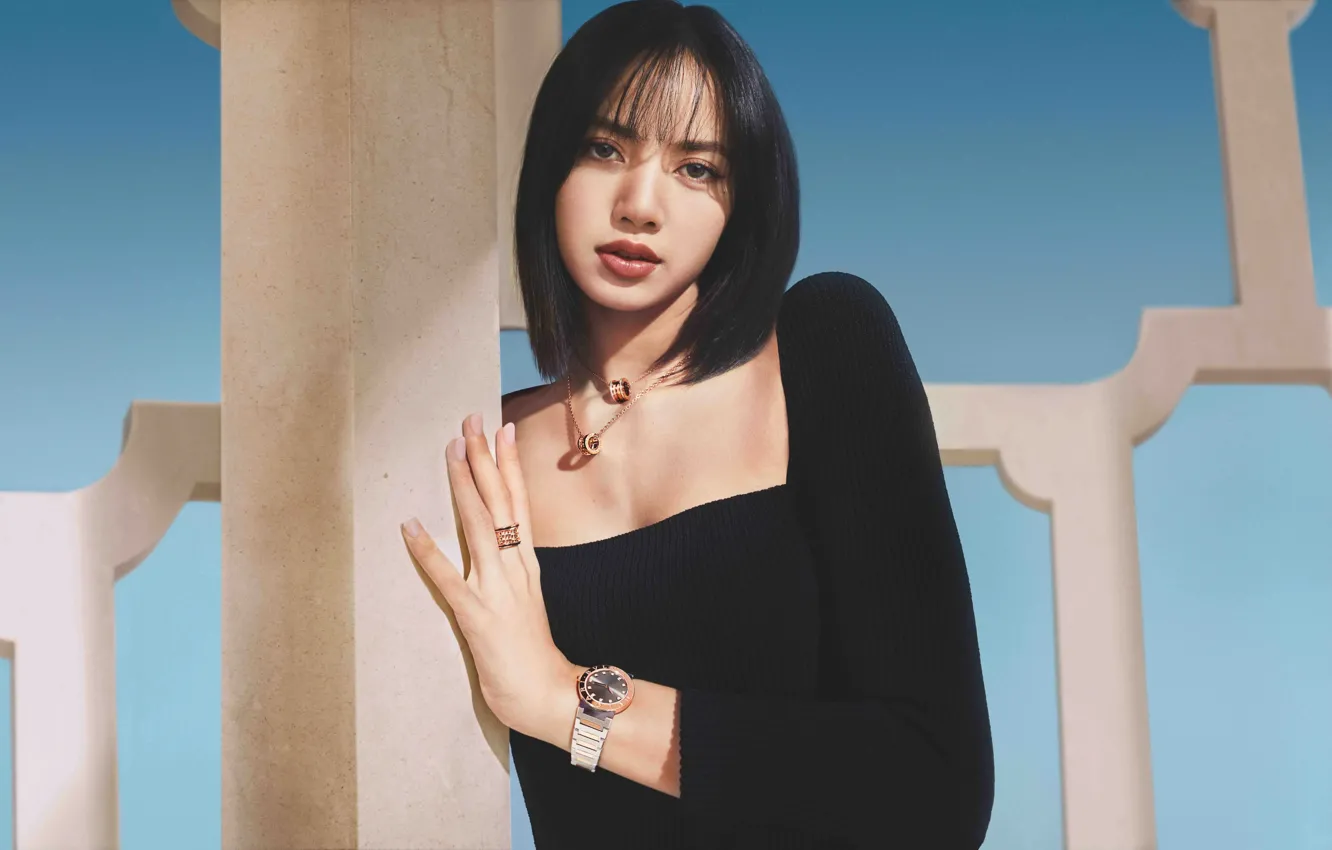Фото обои Девушка, Взгляд, Лиса, Bvlgari, Lisa, Jewellery, Ambassador, Blackpink