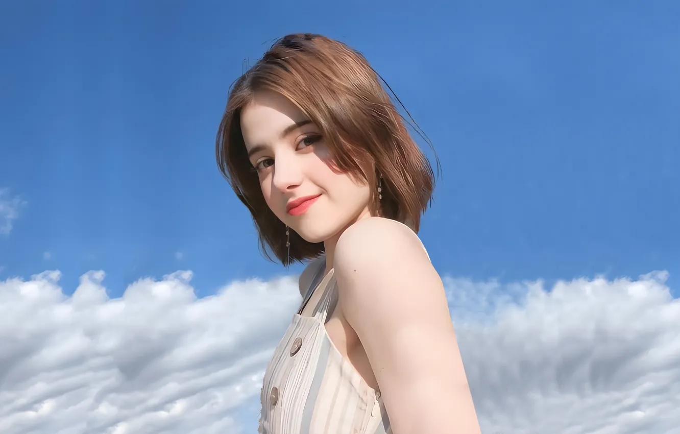 Фото обои smile, women, outdoors, dasha taran