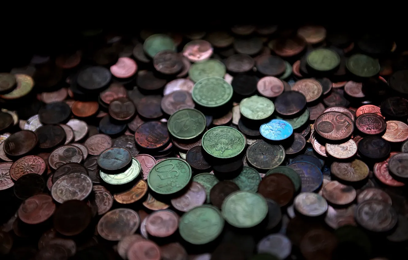 Фото обои фон, деньги, монеты