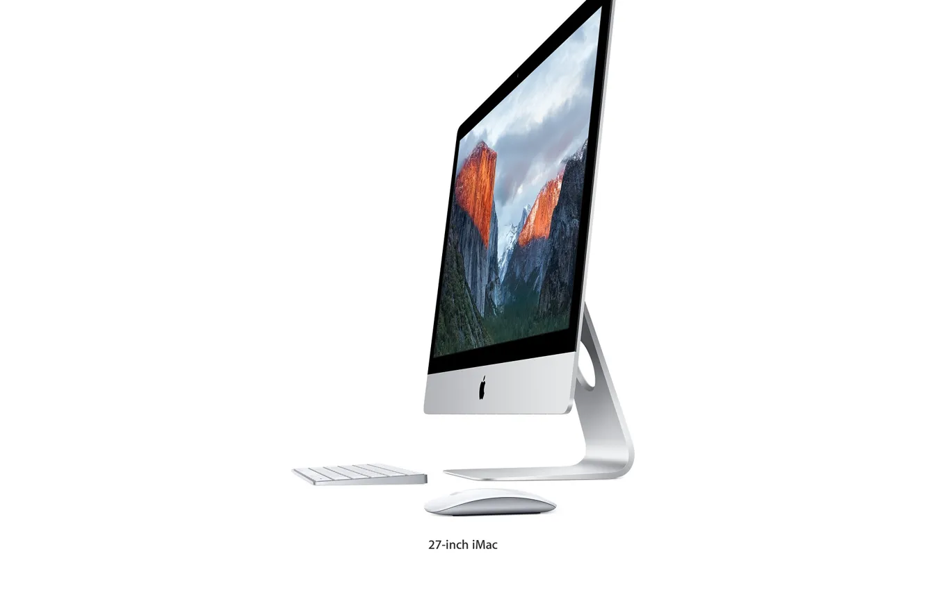 Фото обои компьютер, Apple, iMac, моноблок., 27 inch
