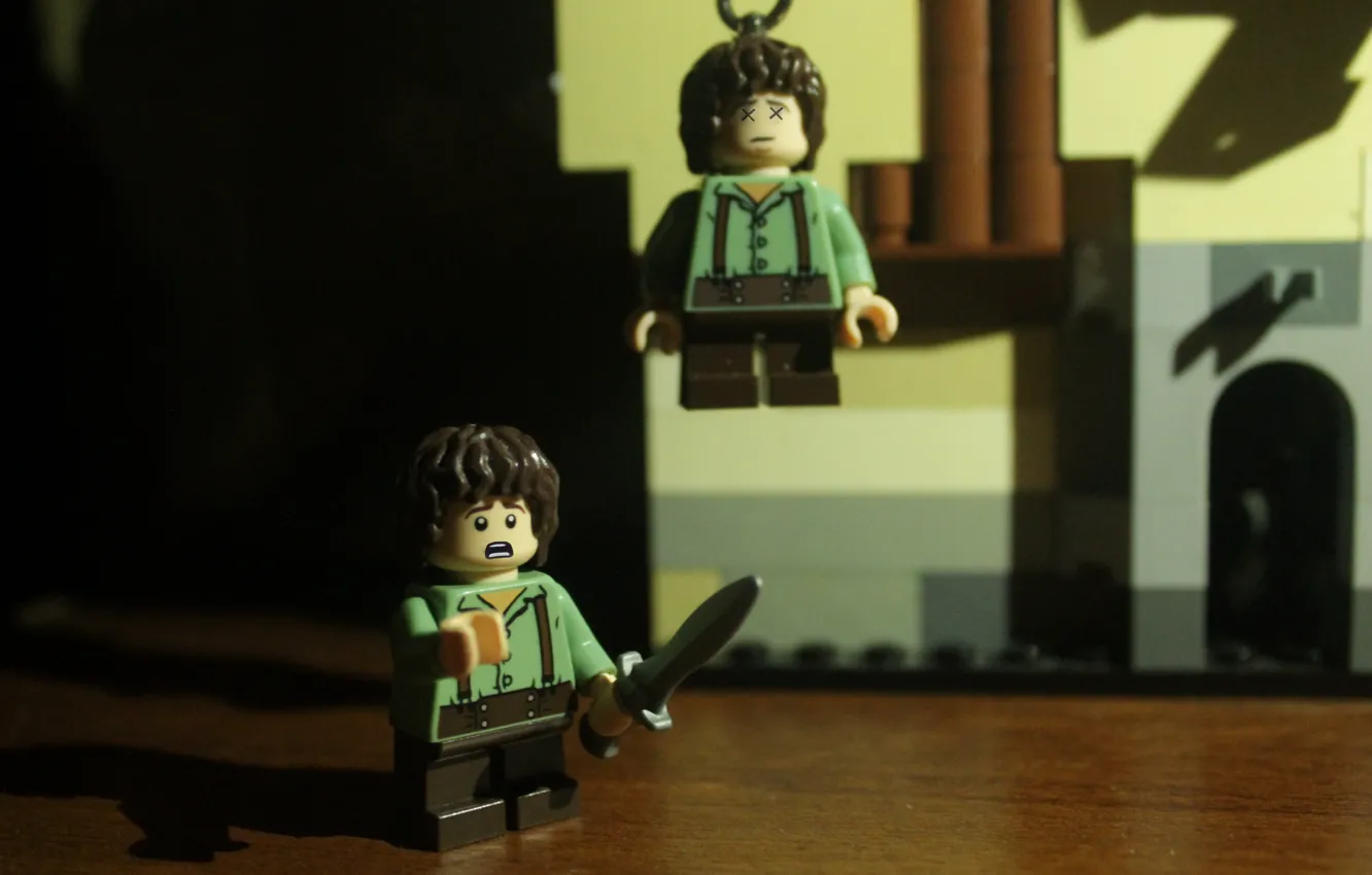 Фото обои Игрушка, Лего, Властелин колец, Фродо, Lego, Frodo, Хоббит, Hobbit
