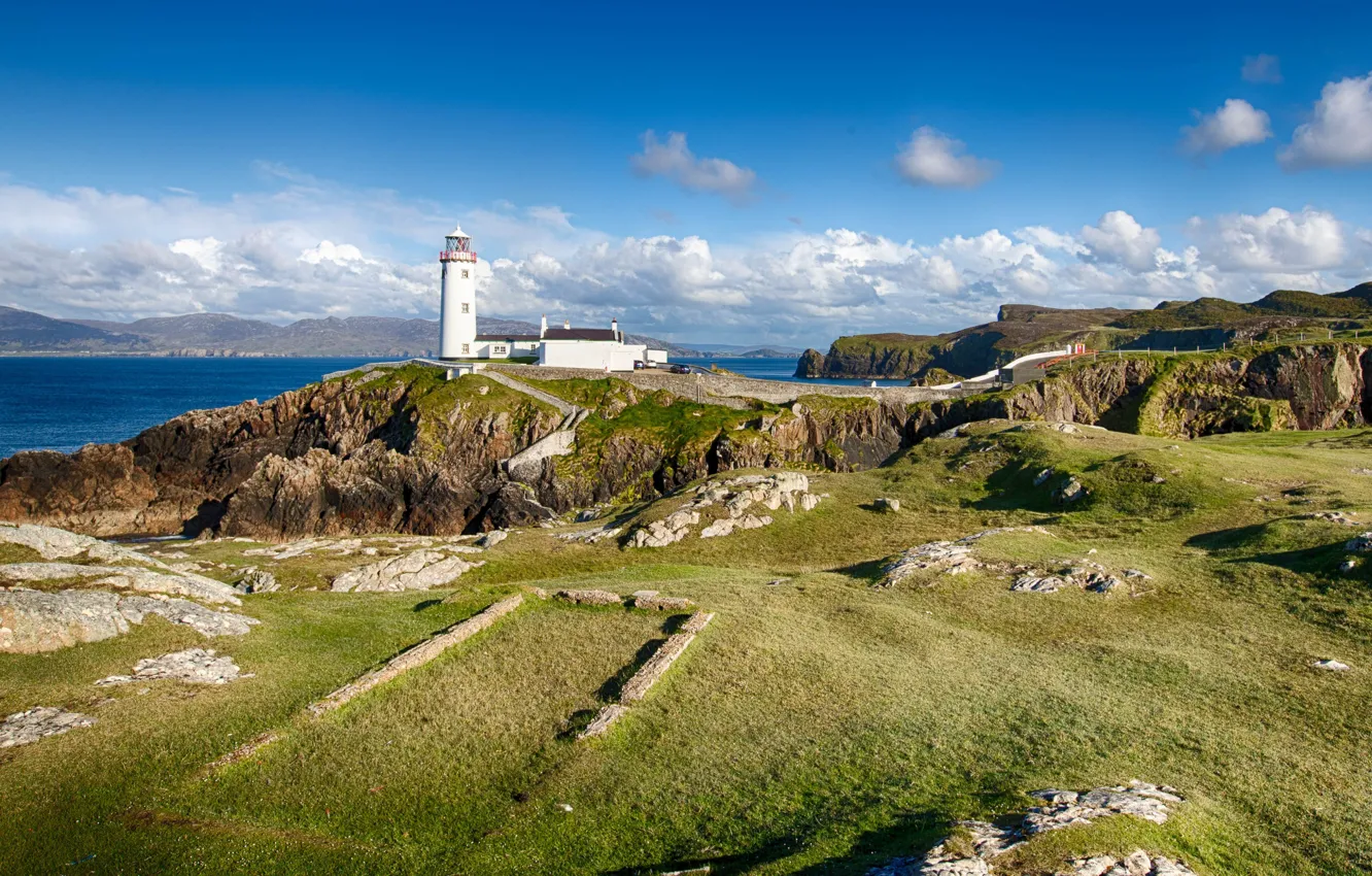 Фото обои побережье, маяк, Ирландия