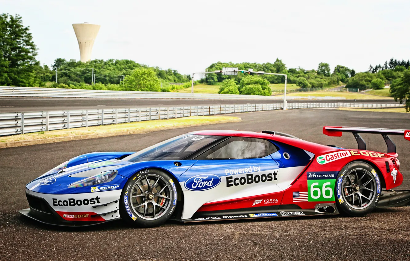 Фото обои Ford, суперкар, форд, Race Car, 2016