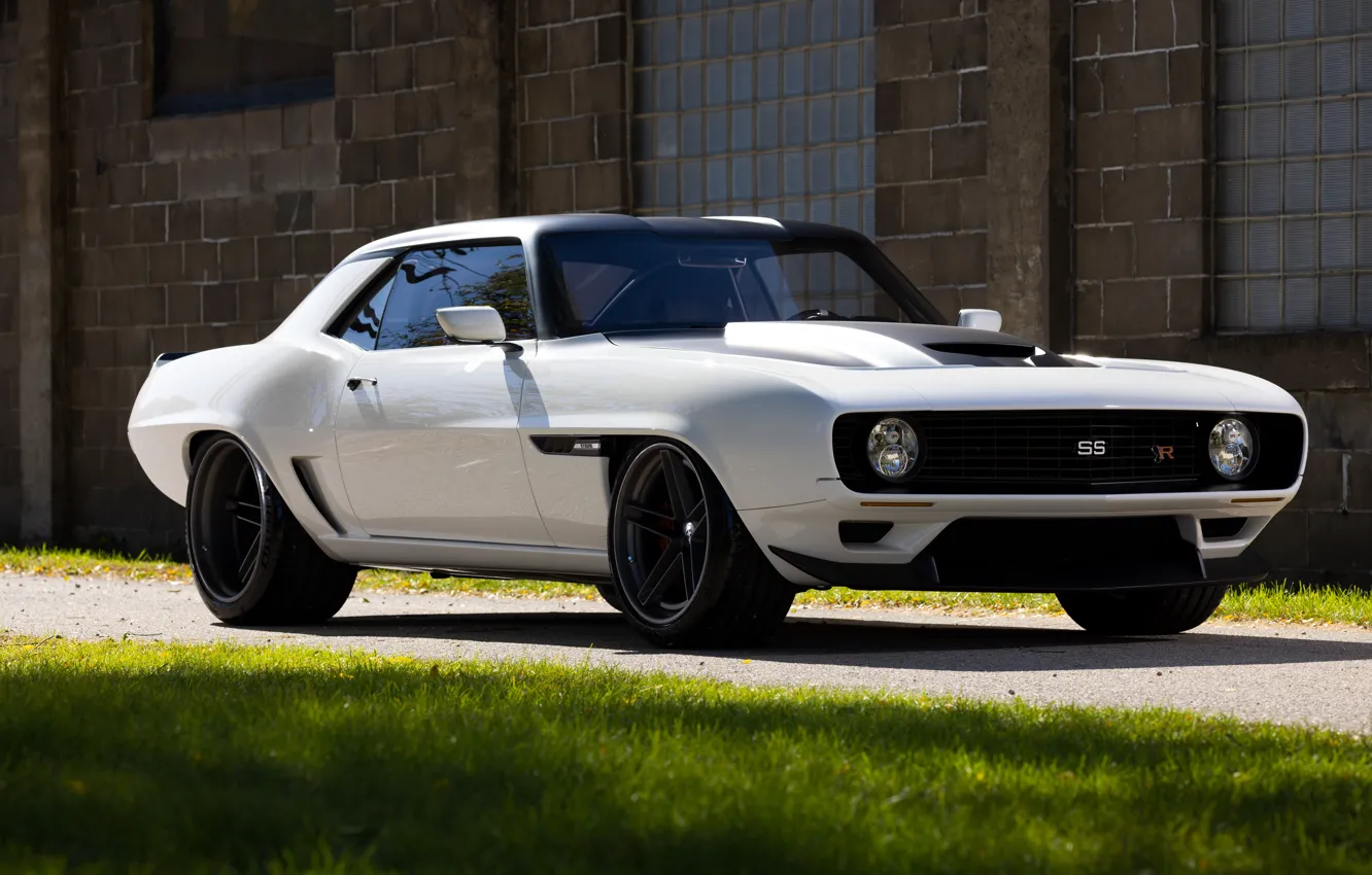 Фото обои Chevrolet, 1969, White, Muscle car, SEMA, Ringbrothers, SEMA 2022, Ringbrothers Chevrolet Camaro Strode