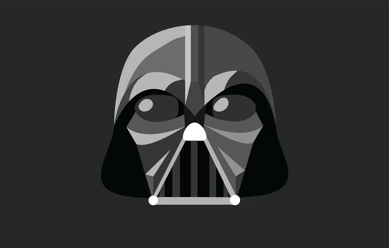 Фото обои минимализм, Star Wars, Звездные войны, Darth Vader, Дарт Вейдер, иллюстрация