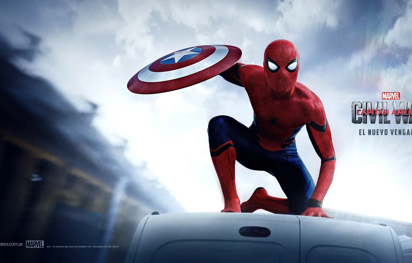 Фото обои Spider-man, Peter Parker, Captain America:Civil War, Первый мститель:Противостояние