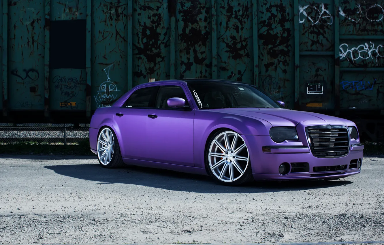 Фото обои Chrysler, wheels, 300, vossen, purple