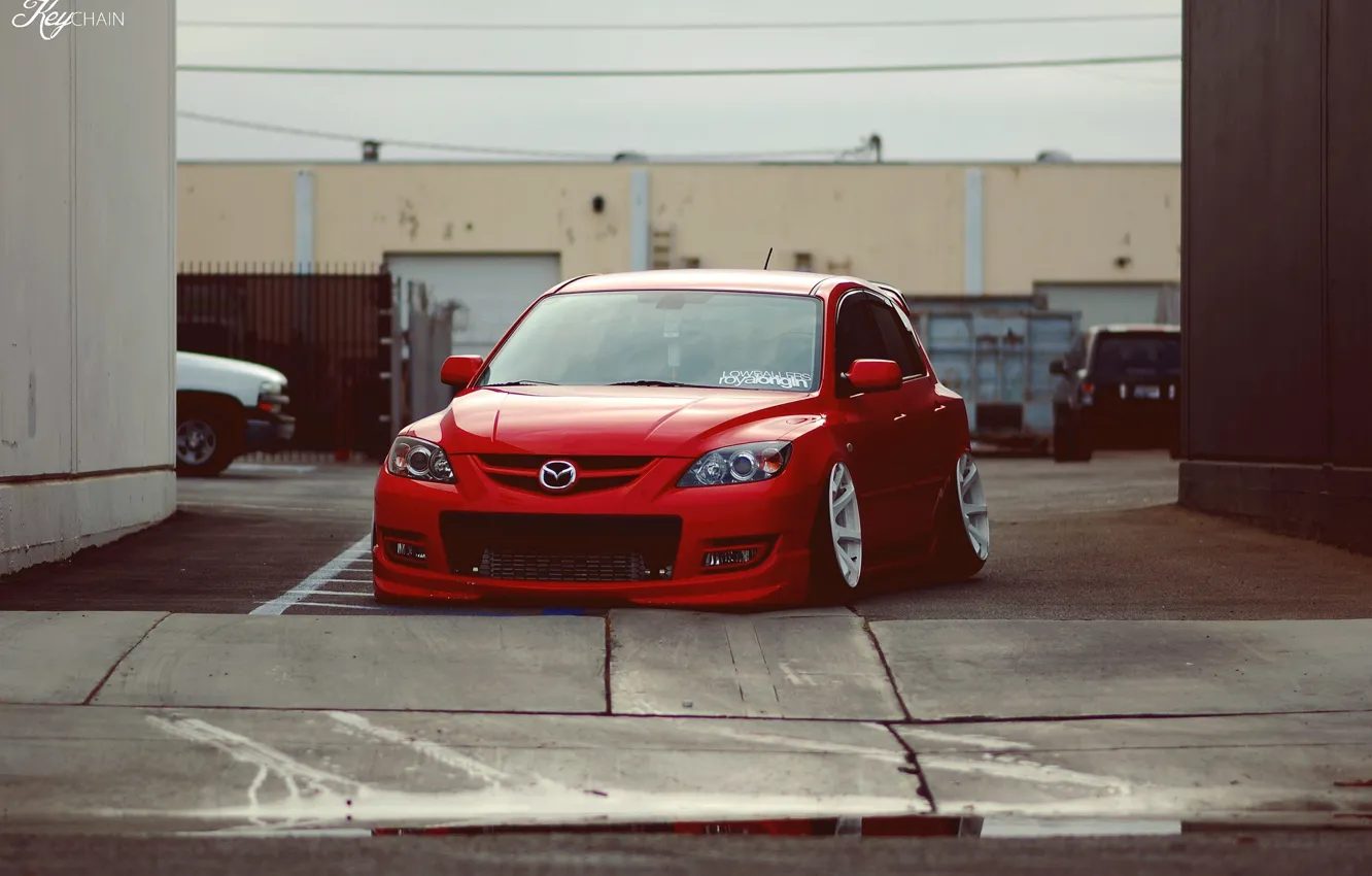 Фото обои red, Mazda, красная, мазда, mazda 3