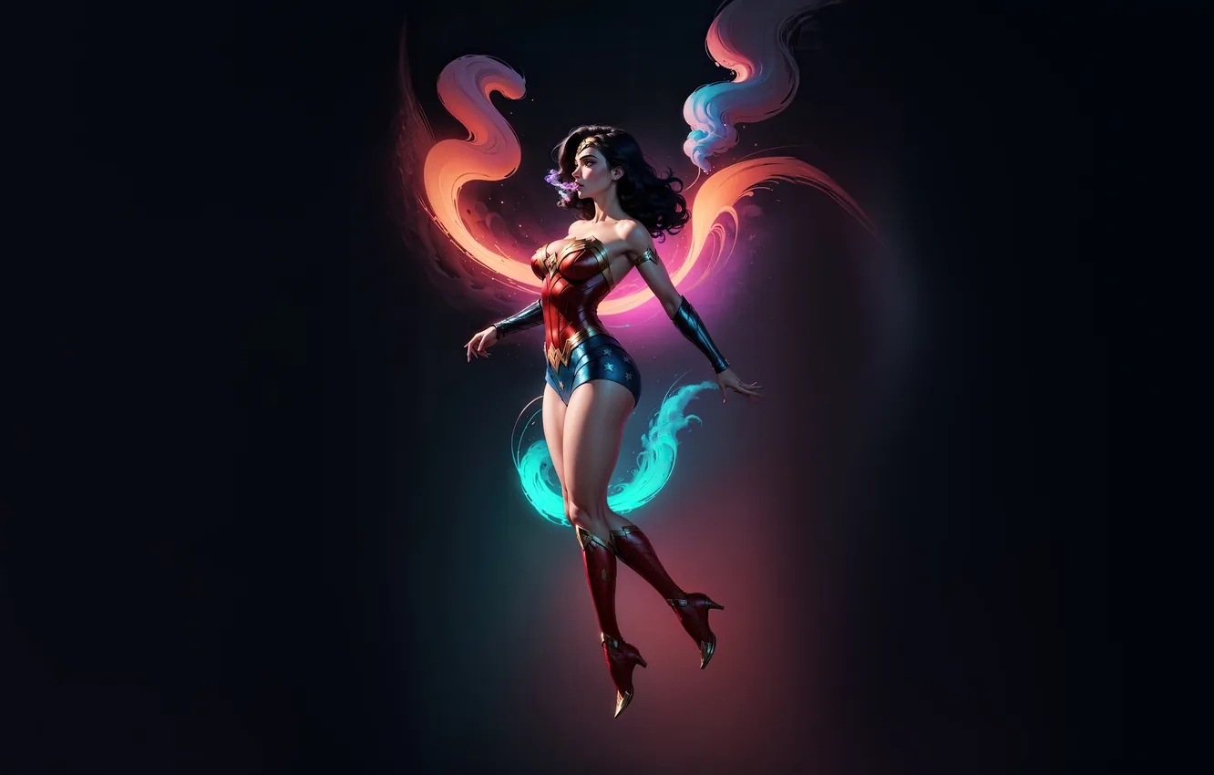 Фото обои art, wonder woman, strength