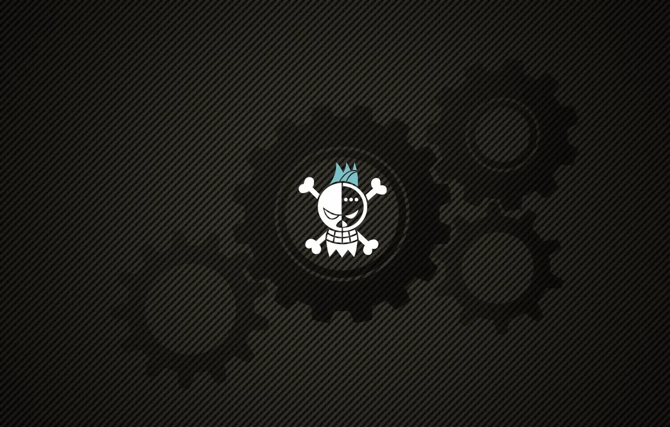 Фото обои metal, skull, game, One Piece, pirate, smile, anime, gears