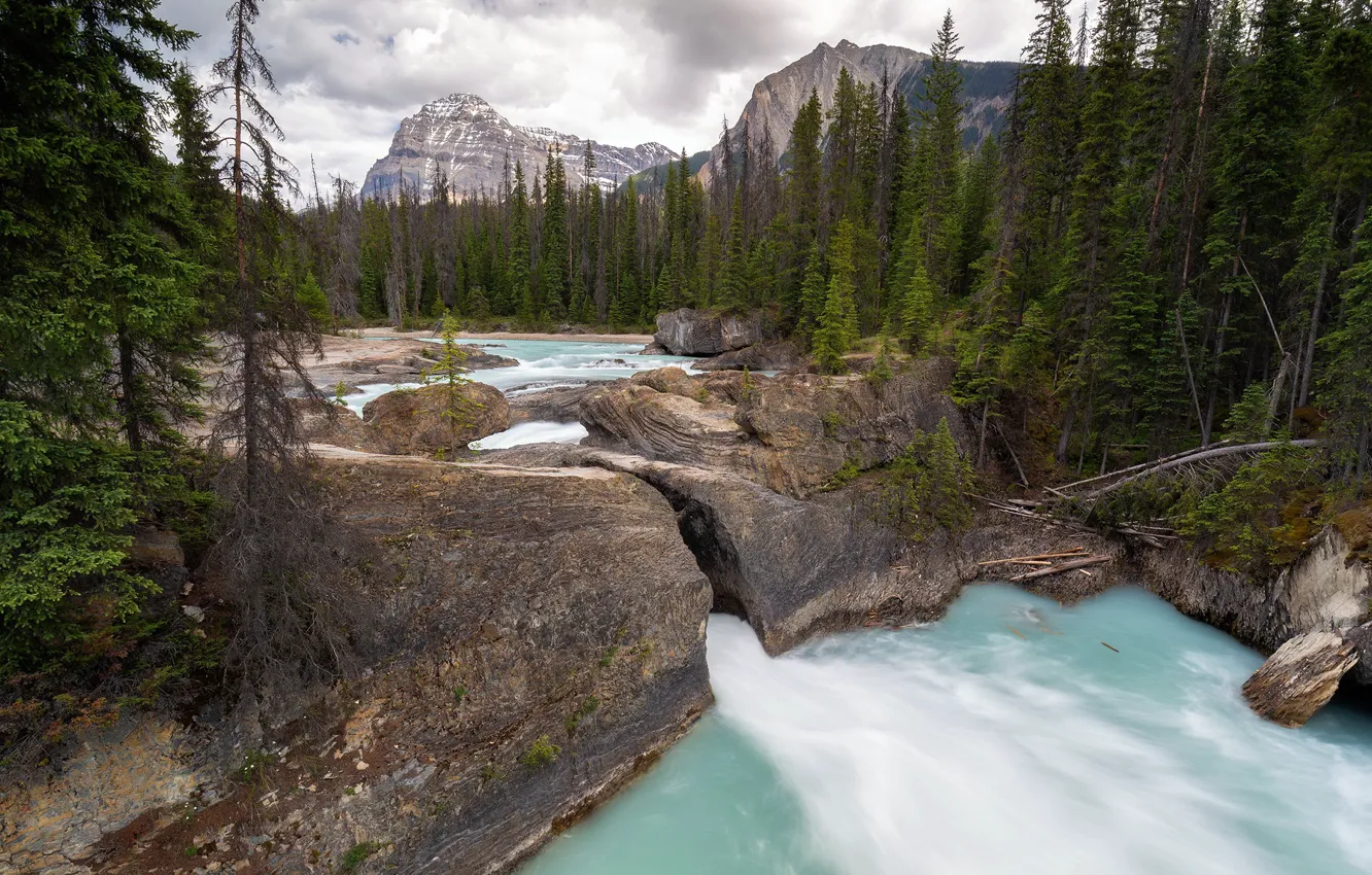 Фото обои Canada, British Columbia, Yoho National Park, Field, Natural Bridge