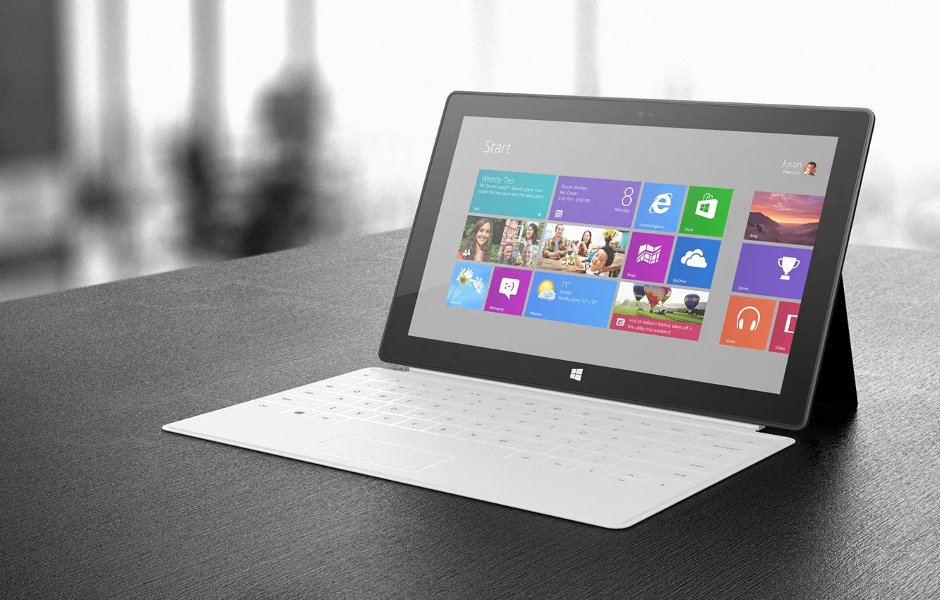 Фото обои Microsoft, White, Windows 8, Hi-Tech, Tablet, Surface 2