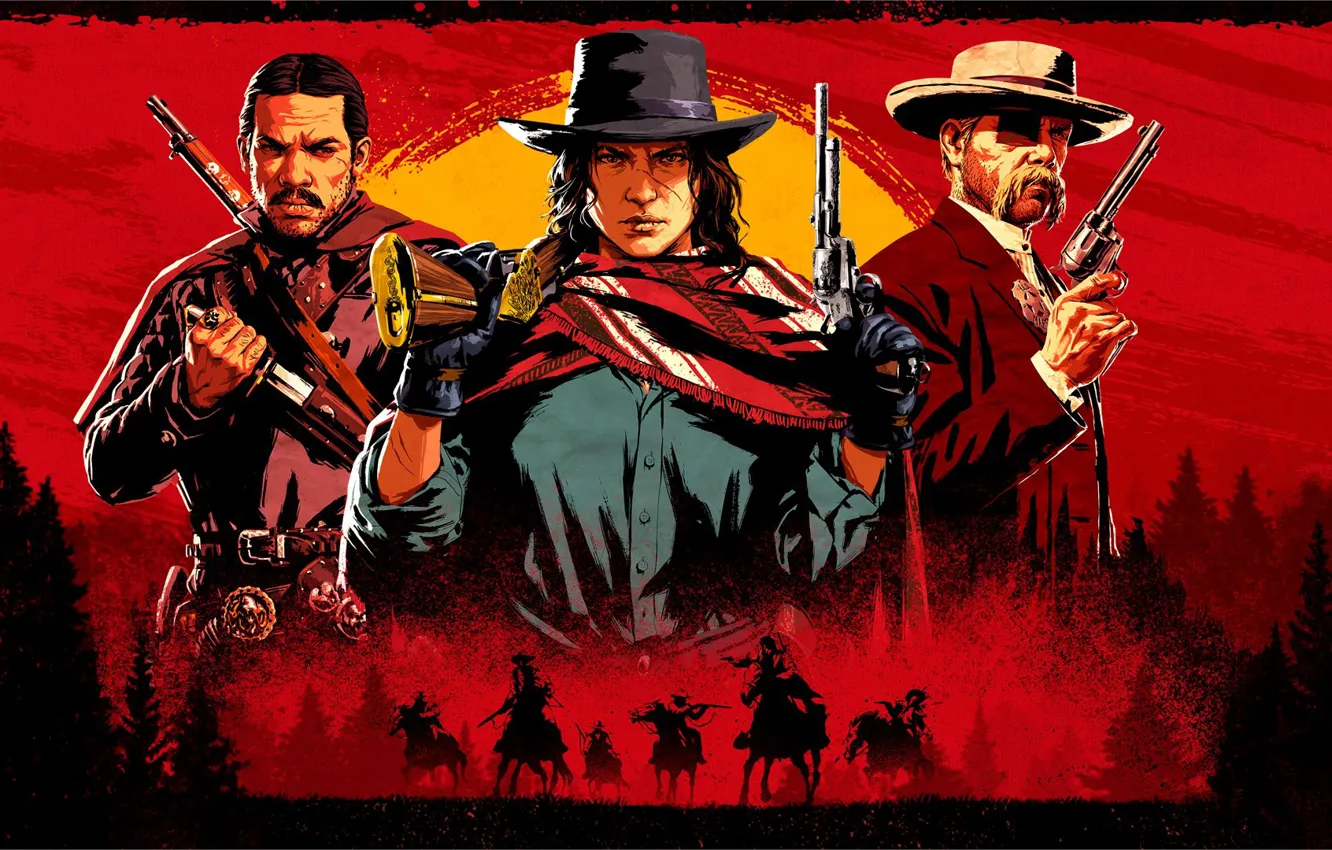 Фото обои Online, Rockstar Games, Red Dead, Red Dead Online, Rockstar Studios