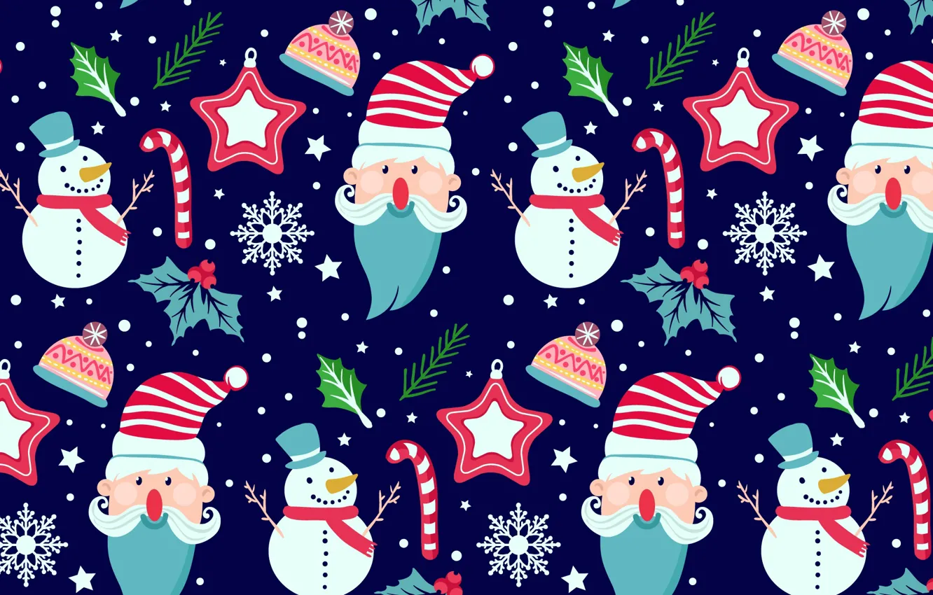 Фото обои зима, синий, фон, праздник, текстура, Winter, pattern