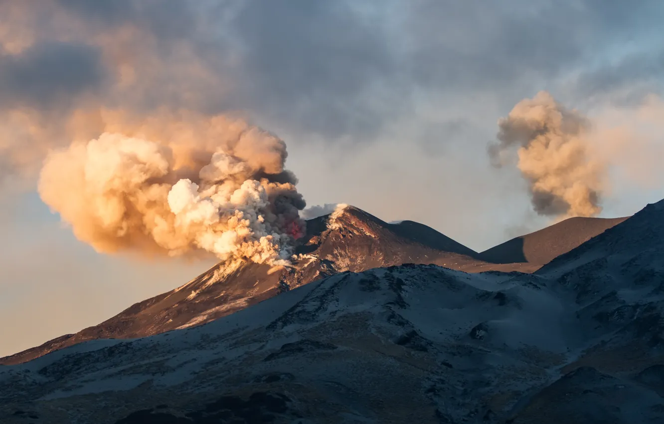 Фото обои ash, volcano, eruption