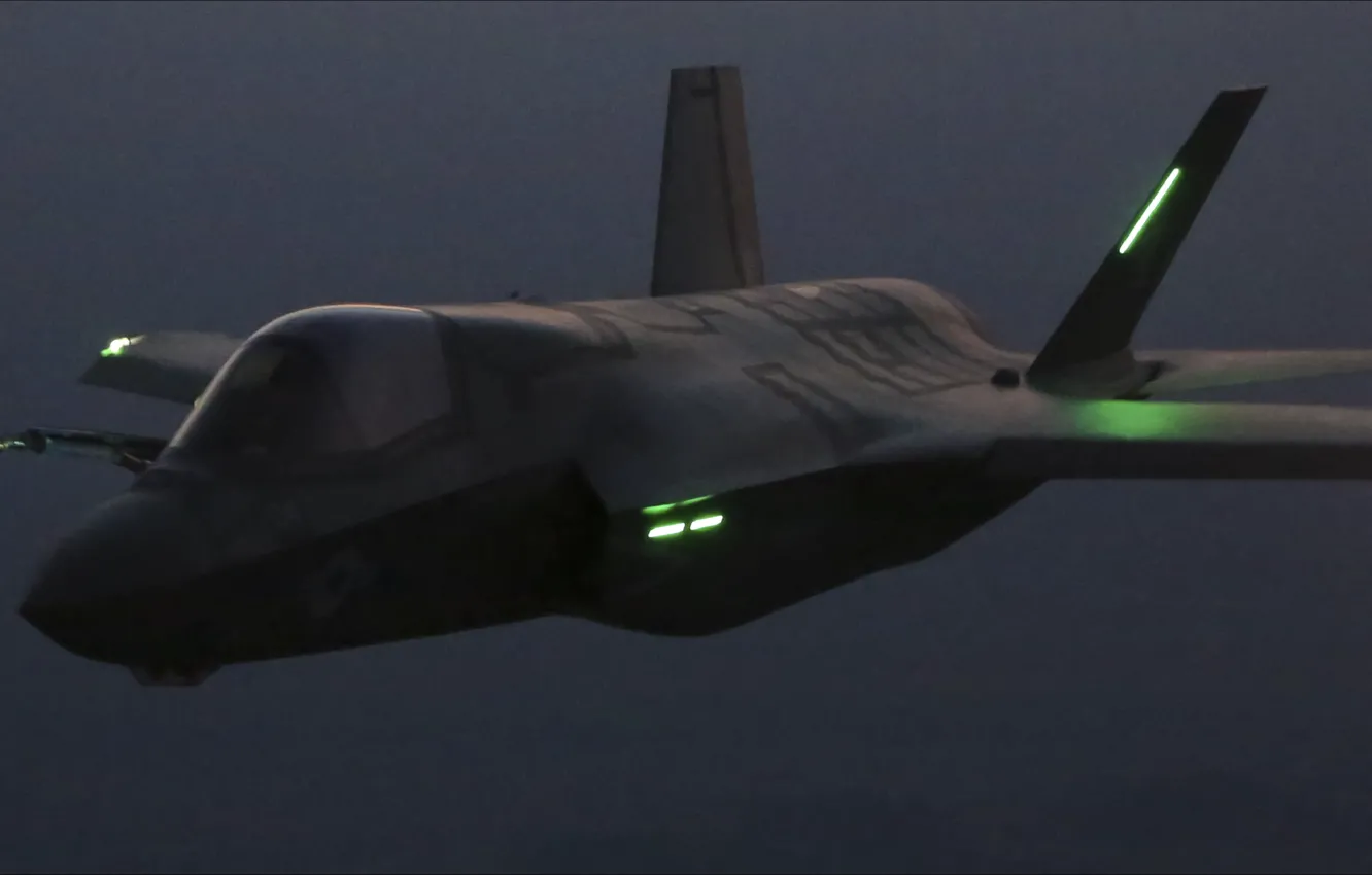 Фото обои night, Air Force, F-35, Aviation