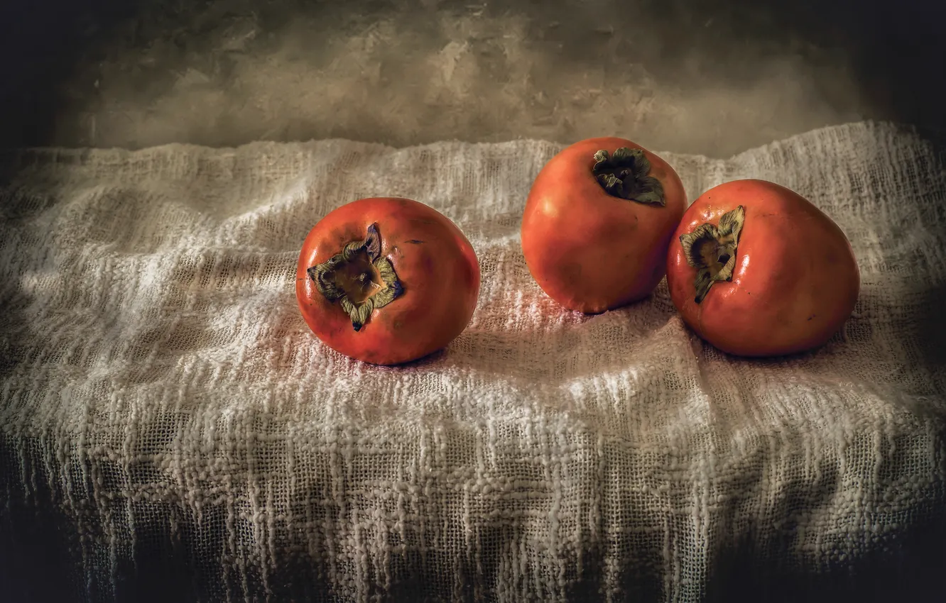 Фото обои еда, фрукты, персимоны, Хурма