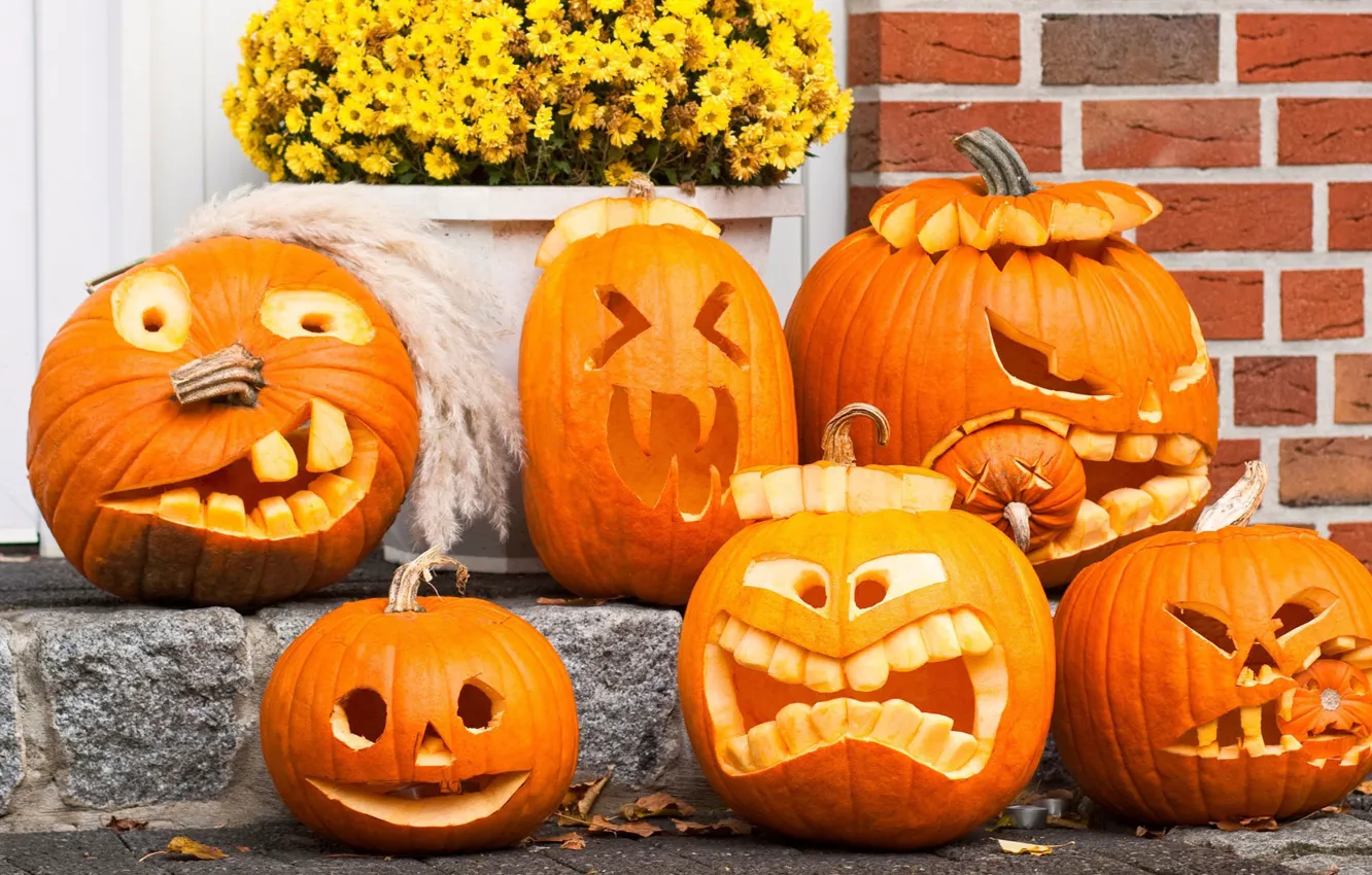 Фото обои настроение, праздник, тыква, хэллоуин