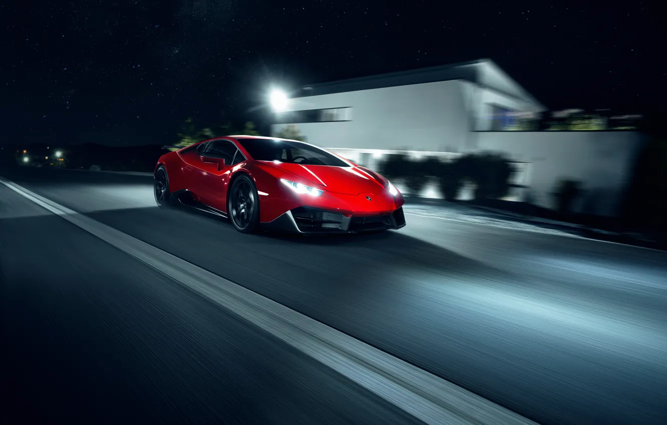 Фото обои скорость, Lamborghini, Novitec, Torado, Huracan, 2016, LP 580-2