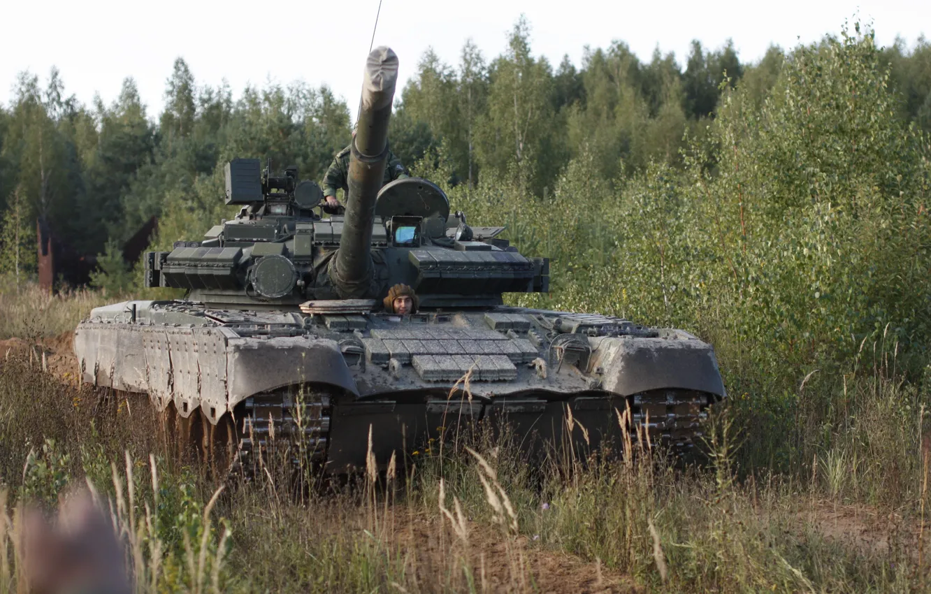 Фото обои Танк, Т-80, Армия России, Танковые Войска, Газотурбинный