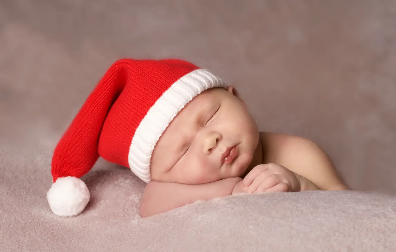 Фото обои праздник, шапка, младенец