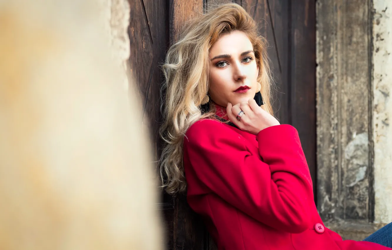 Фото обои лицо, волосы, пальто, Sirena