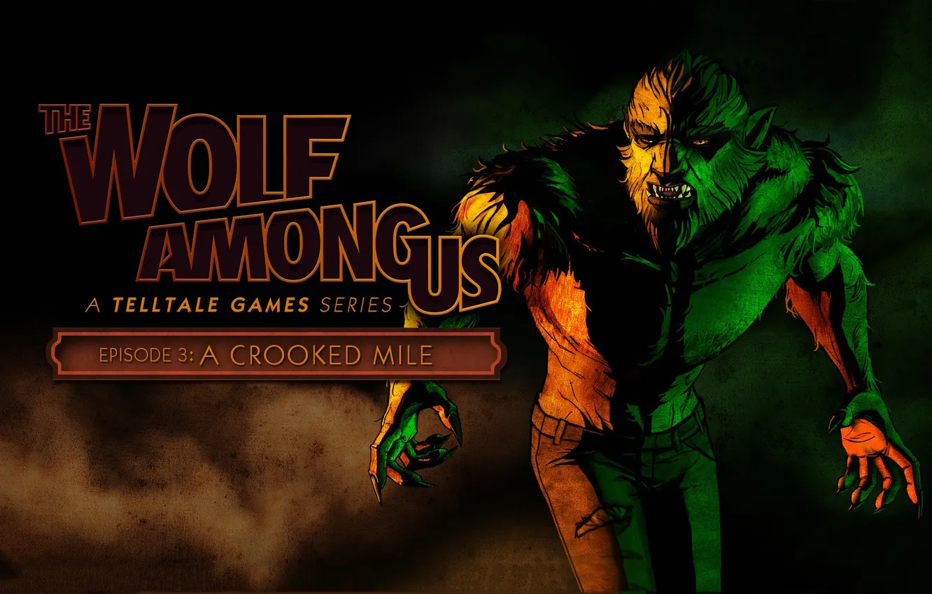 Фото обои The Wolf Among Us, Fables, Bigby Wolf, Bigby, A Crooked Mile, ‎Telltale Games