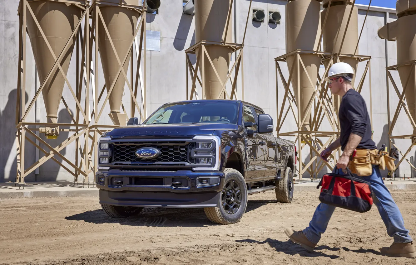 Фото обои Ford, Форд, Грузовик, Пикап, Мужчина, Truck, Pickup, 2023