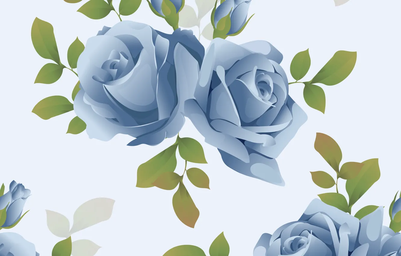 Фото обои фон, розы, голубые