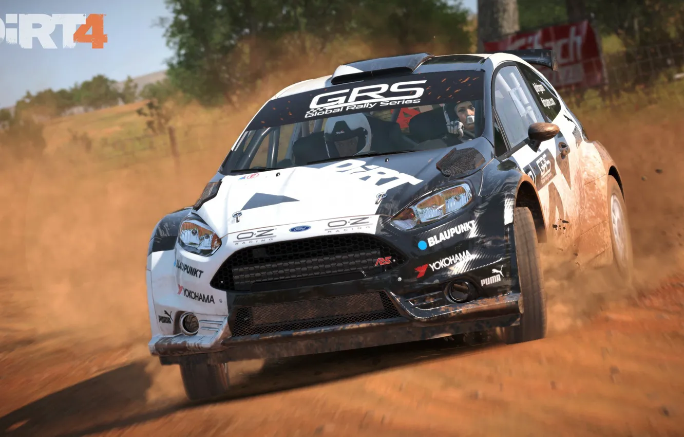Фото обои car, girl, game, Dirt, race, man, speed, fast