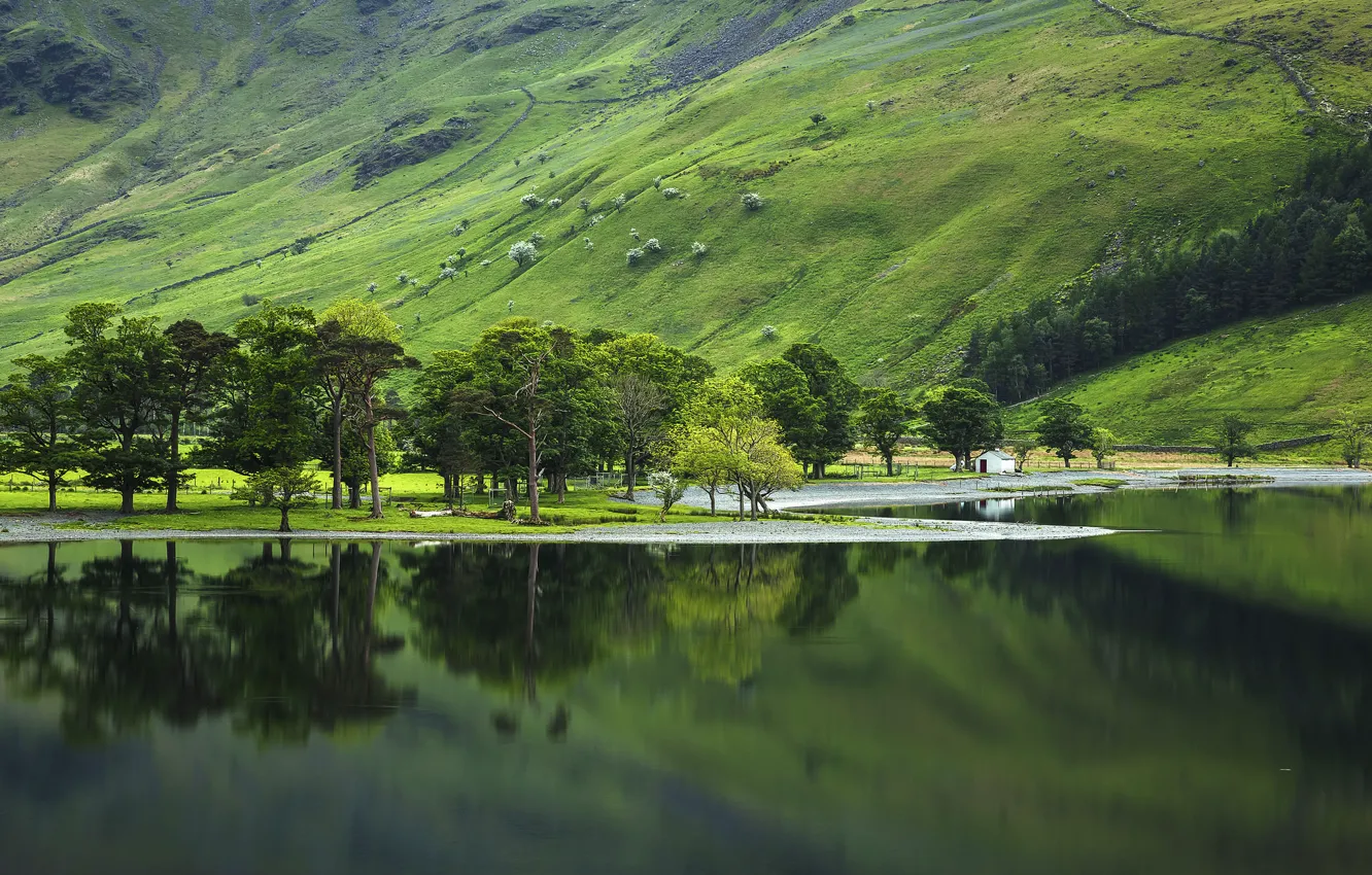 Фото обои National Park, Lake District, озерный край, Buttermere Valley