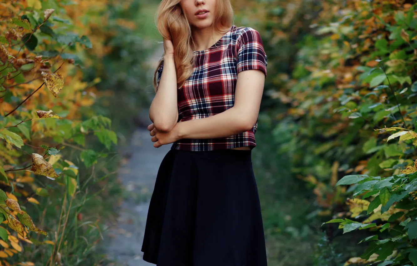 Фото обои юбка, ножки, милашка, Евгений Булатов, Настя Климович